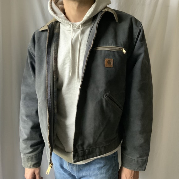 Vintage Carhartt Detroit Jacket Gray - 90s carhart