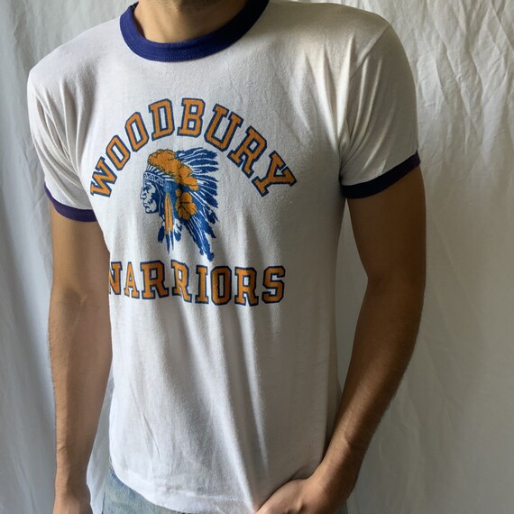 Vintage 1970s Champion Warriors Ringer Tee - vinta