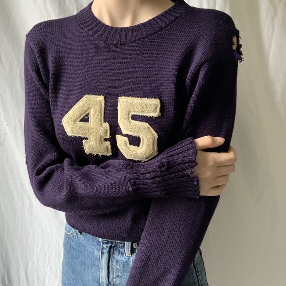 1950s Vintage Sweater - Vintage Varsity Sweater -