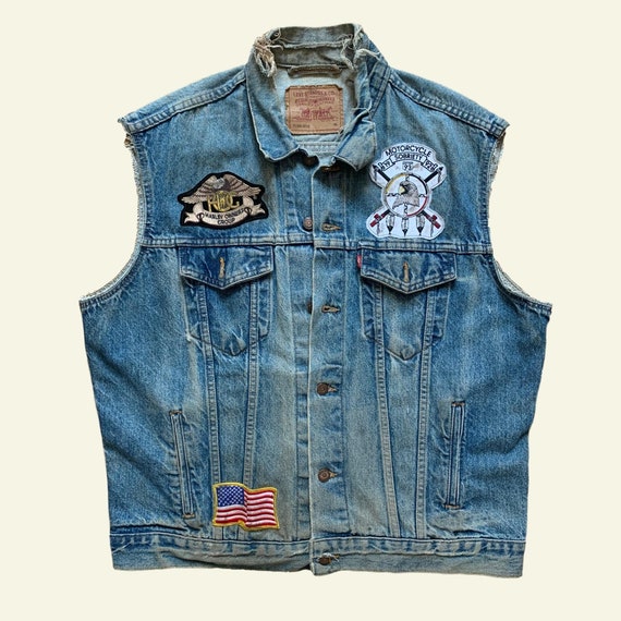 Vintage 1990s Levi's Biker Vest - Vintage Levi's V