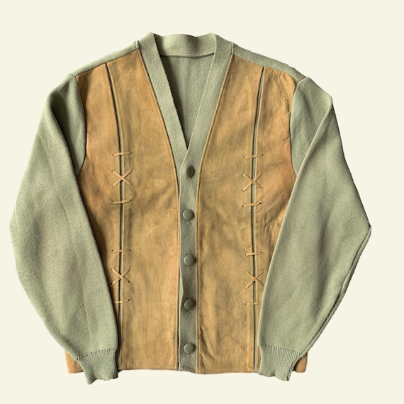 Green vintage cardigan - vintage cardigan - vintag