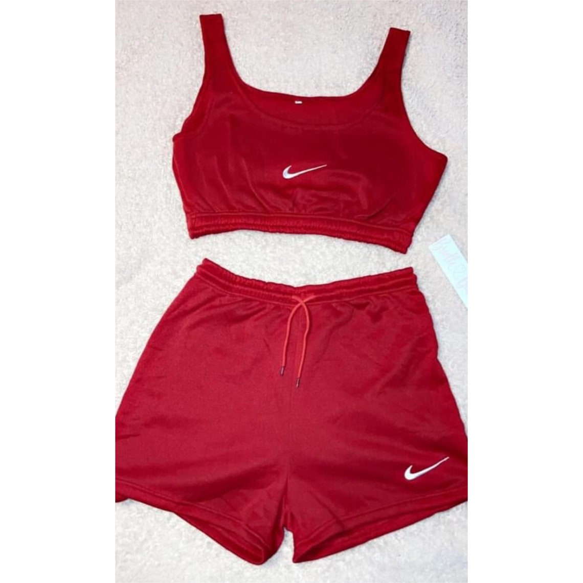 womens red and white nike shirt