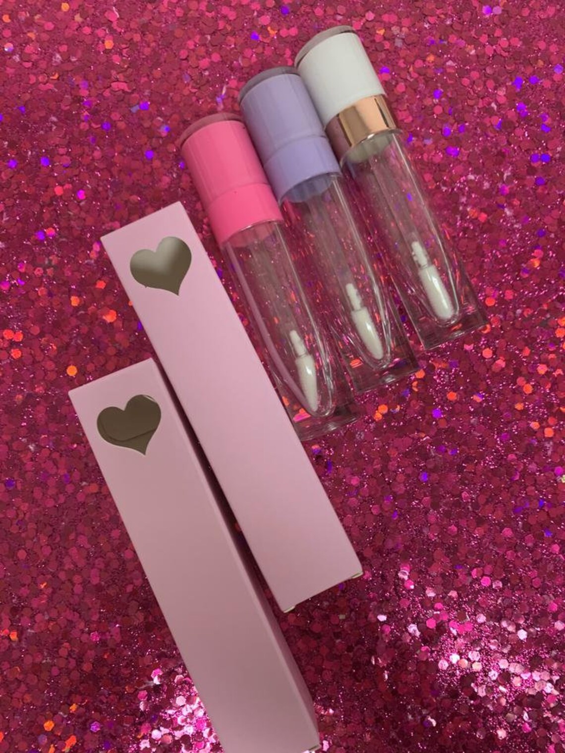 Pink lip gloss boxes 15 25 2 sizes Etsy