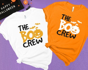 The Boo Crew Halloween matching  Shirts, Halloween T-shirts, Halloween Shirts, Halloween Party Group Shirts, Boo Crew Family Matching Shirt