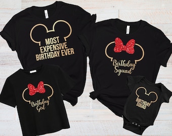Disney Birthday Shirts, Matching Family Party Tees