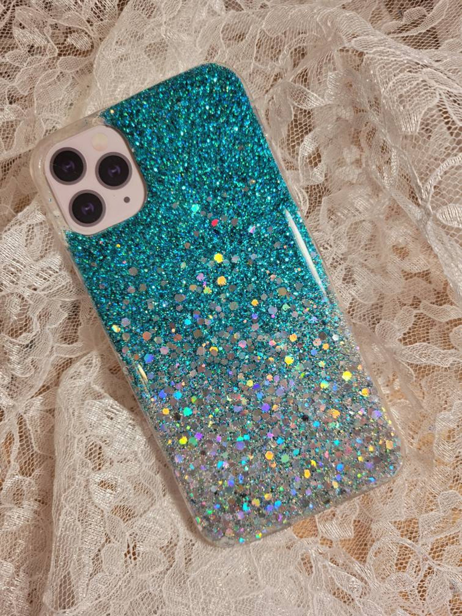 Custom Glitter Cell Phone Case Etsy