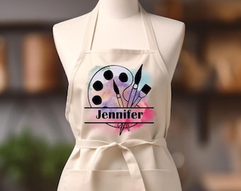 Personalized Art Apron: Custom Artist Painting Apron, Art Teacher Apron, Kids Apron, Art Crafts Apron, Art Apron for Kids, Custom Art Apron