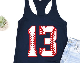 Custom Baseball Number Tank Top: Personalized Game Day Tee