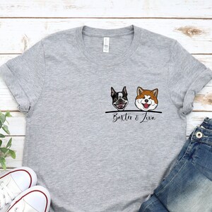 Custom Dog Portrait Shirt: Personalized Pet Mom Gift