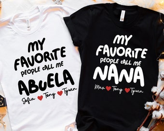 Custom Grandma Shirt With Grandkids Names, Personalized Nana Tee , Granny Shirt, Gift For Grandma, Personalized Grandma Shirt