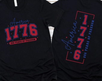 America 1776–2026 USA T-Shirt,  250 Years of Freedom Shirt, 250th Anniversary Apparel