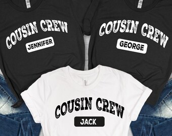 Custom Cousin Crew Shirts: Personalized Name Family Reunion 2026 Tee