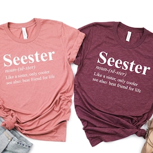 Seester Definition T-Shirt, Funny Sister Like Only Cooler Shirt, Gift for Sister