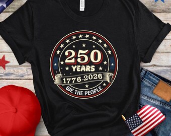 250 Years We The People USA Emblem T-Shirt, America 250th Anniversary Shirt, 1776–2026 Tee