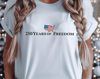 Minimalist 250 Years Of Freedom Shirt, America 250th Anniversary T-shirt, 1776–2026 Tee