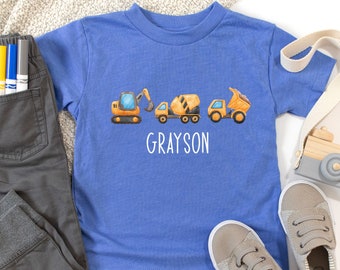 Personalized Construction Truck Toddler Shirt