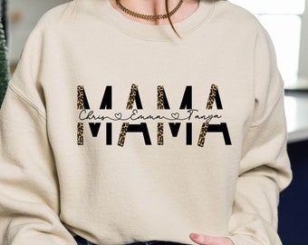 Custom mom Sweatshirt, Mama sweatshirt, Mom Sweatshirt with names, Mothers day gift, Mothers day shirt, Mama sweatshirt, Custom mama Hoodie