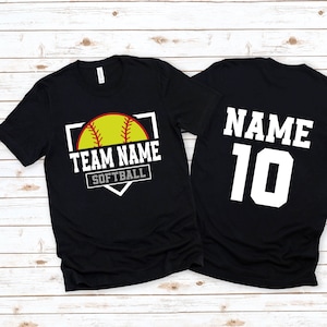 CUSTOM Softball Shirts, Softball Numbers Shirt, Personalized Softball ...