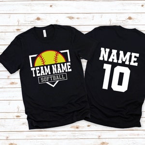 CUSTOM Softball Shirts, Softball Numbers Shirt, Personalized Softball ...