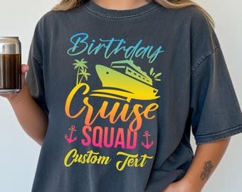 Custom Birthday Squad 2026 Shirt, Family Bday Cruise Crew Matching Shirts