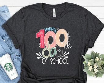 Chemise 100 jours d'école : t-shirt de célébration