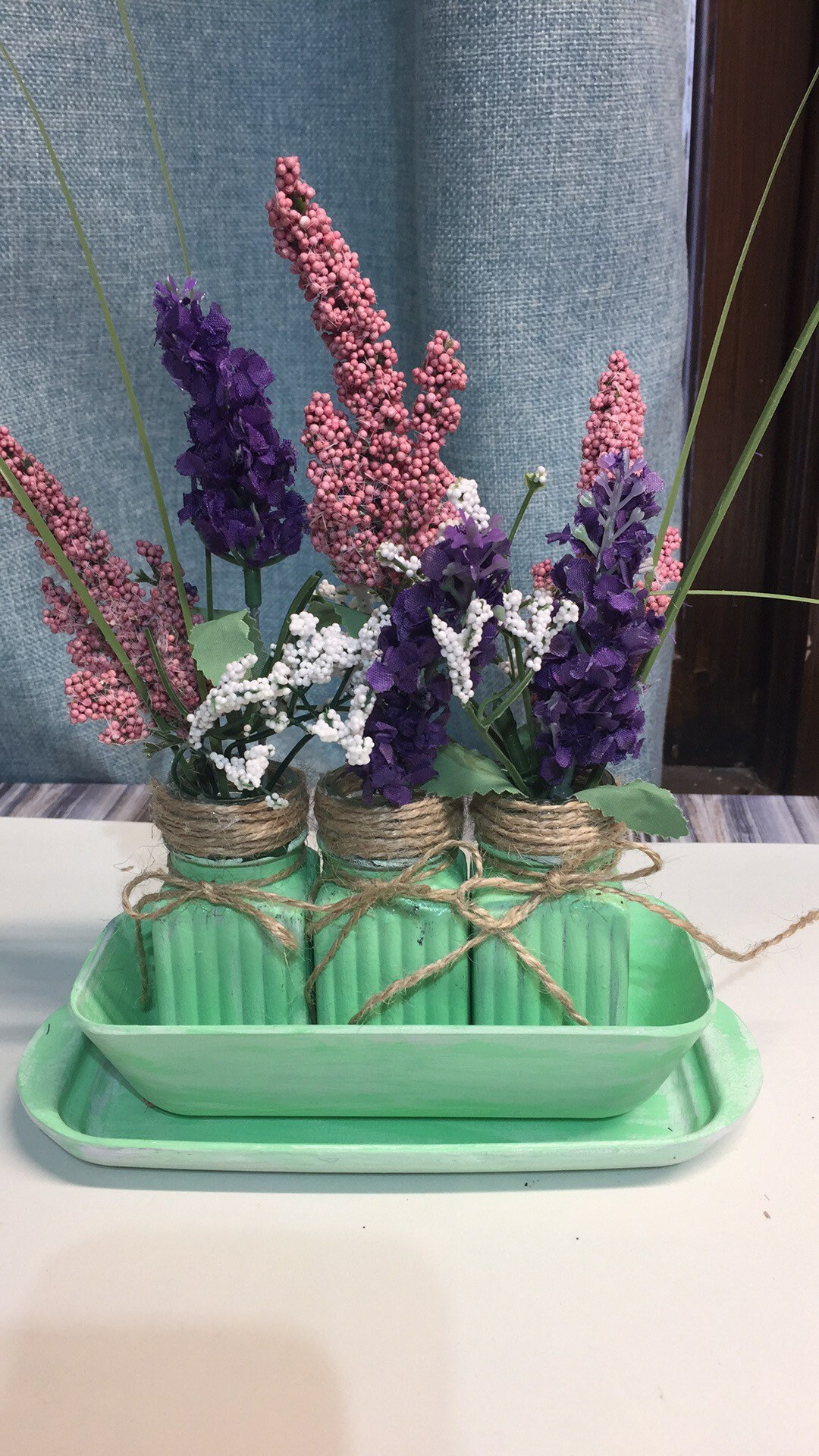 Colorida casa de campo artesanal estilo pieza central floral | Etsy