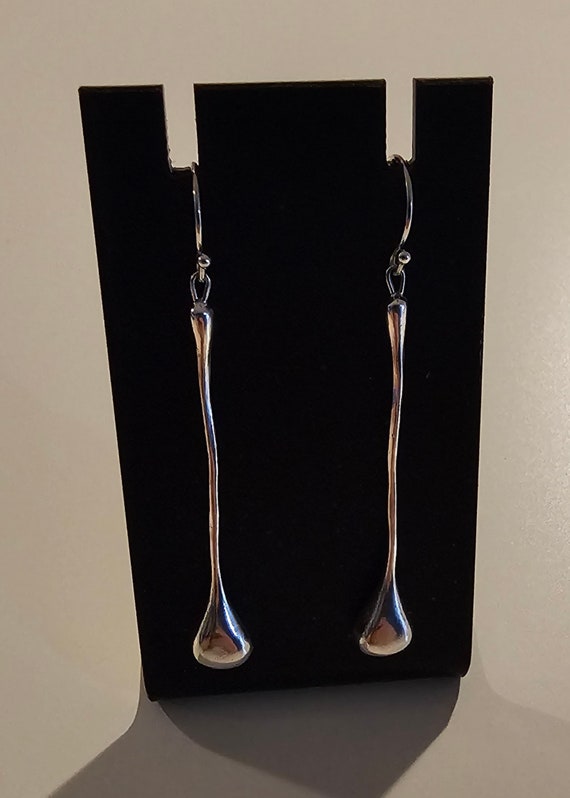 Gorgeous Sterling Silver Teardrop Earrings - image 3