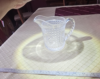 Imperial Glass Company Cane and Star Medallion Creamer