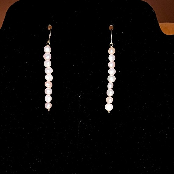Magnificent Genuine Baroque Pearl Drop Earrings - image 2