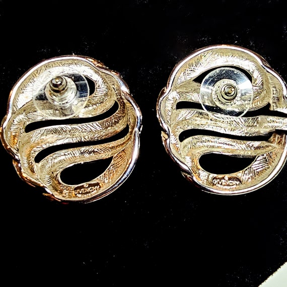 Vintage Silver Tone Signed Givenchy Earrings - image 3