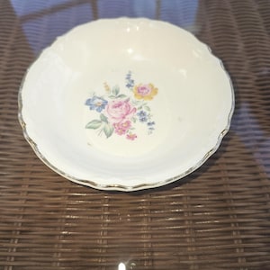 Vintage 1940er Scio Pottery Obstteller im Haselnussmuster