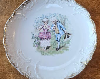 Vintage Early 1900's Rosenthal China Germany Courting Scene Porcelain Plate