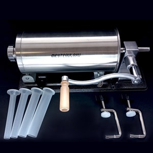Horizontal Sausage Stuffer 4kg Filler Sausage Syringe Homemade Sausage