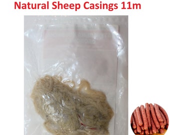 Natural Sheep Casings 11m (20-22 мм) for homemade Sausage Skin Gut Stuffing