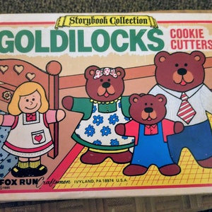Vintage Goldilocks and the Three Bears Storybook Collection Metal Cookie Cutters