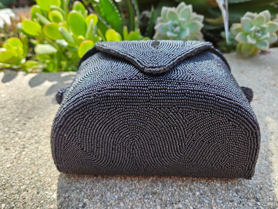 Vintage Walborg Original Black Beaded Evening Bag - image 10