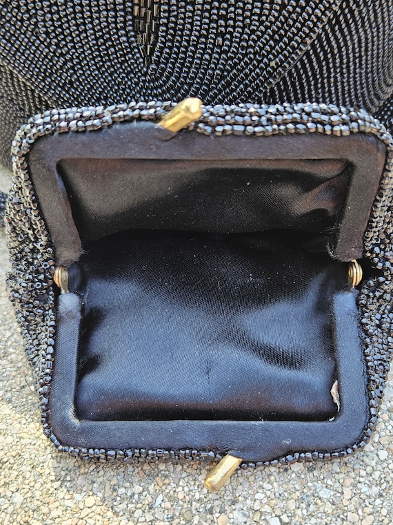 Vintage Walborg Original Black Beaded Evening Bag - image 5