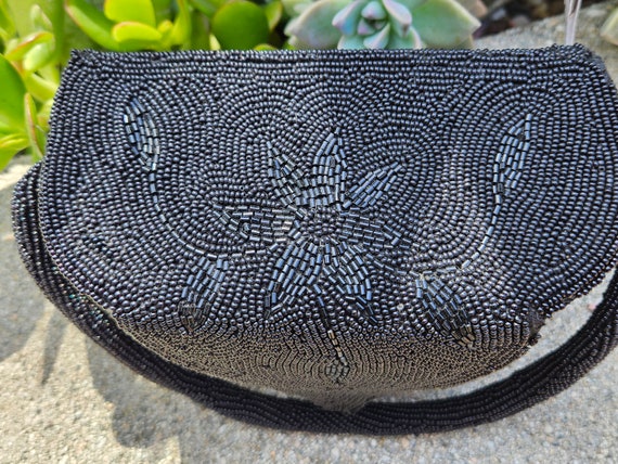 Vintage Walborg Original Black Beaded Evening Bag - image 4