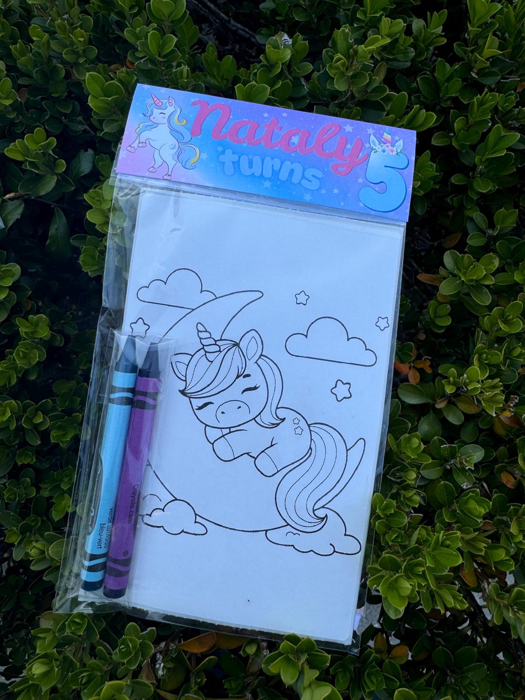 Unicorn Birthday Personalized Coloring Pages With Crayons Personalized ...