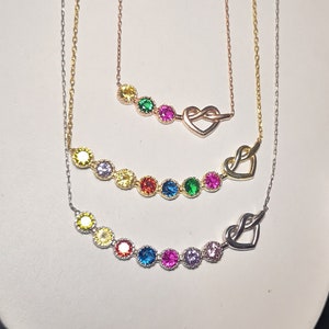 Family Birthstone Necklace, Birthstone Necklace for Mom, Birthstone Necklace for Grandma, Custom Birthstone Jewelry, Mothers Day Gift