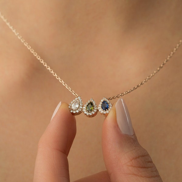 Gifts for Wife, Birthstone Necklace, Gift Wife from Husband, Gifts for Wife from Kids, Christmas Gift for Wife, Romantic Gift for Wife