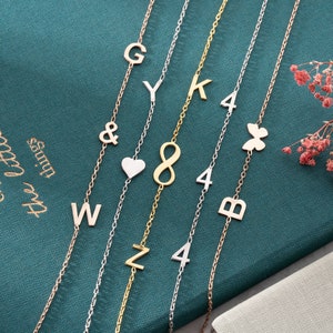 Benutzerdefinierte Fußkettchen für Frauen, Buchstabe Initial Fußkettchen, Freundschaft Fußkettchen, Silber Fußkettchen, Sommergeschenk, Geburtstagsgeschenk für Sie