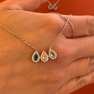 Geburtsstein Halskette Anpassbar - Geschenk für Mama - Geburtstagsgeschenk - Mama Geschenk - Oma Geschenk - Muttertagsgeschenk