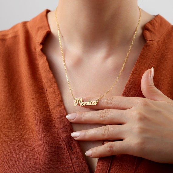 Personalized Dainty Name Necklace Gold Name Necklace Custom Name Necklace Personalized Jewelry Gift for Her Mothers Day Gift