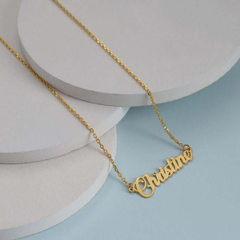 Personalized Name Necklace Gold Filled Signature Necklace Etsy