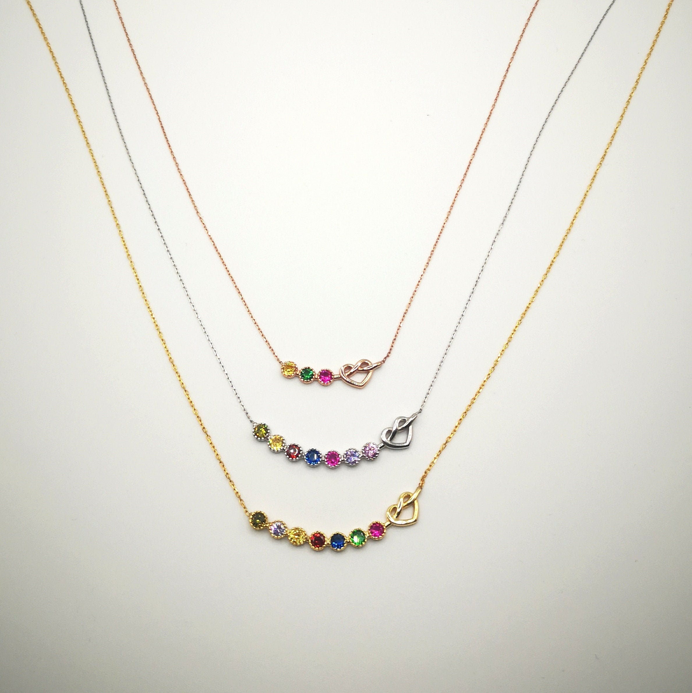 Family Birthstone Necklace for Mom Birthstone Necklace Gift Etsy