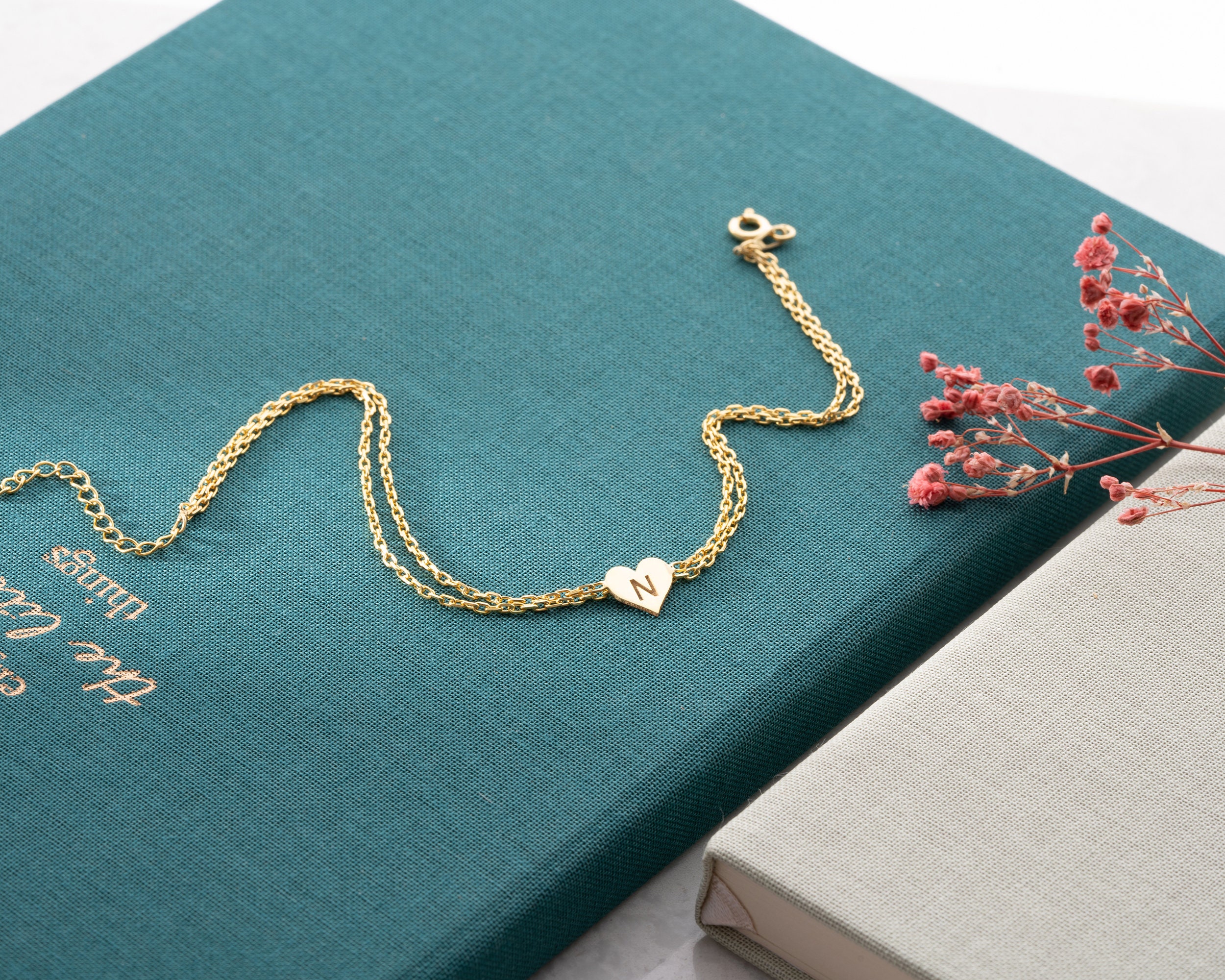 Personalized Custom Gold Enamel Initial Shapes Bracelet Letters Heart Star  Diamond - Jessica Winzelberg