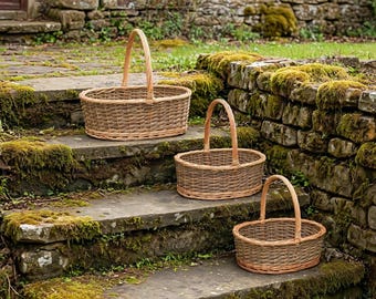Willow Confetti Basket, Willow Shopper, Wedding Decor, HP