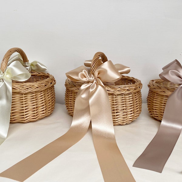 ON OFFER**Flower Girl Basket, Strong Willow Basket, Childs Basket, Willow Basket, Wedding Basket, Confetti Basket, Childs shopper