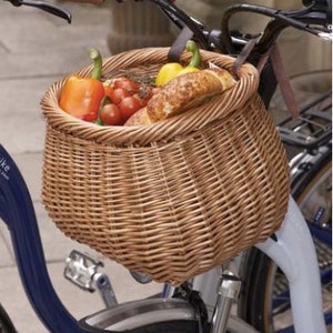 Heritage Pot Bellied Bike Basket, Bicycle Willow Basket, Bike Basket, Willow Basket for Bikes, Bike Basket